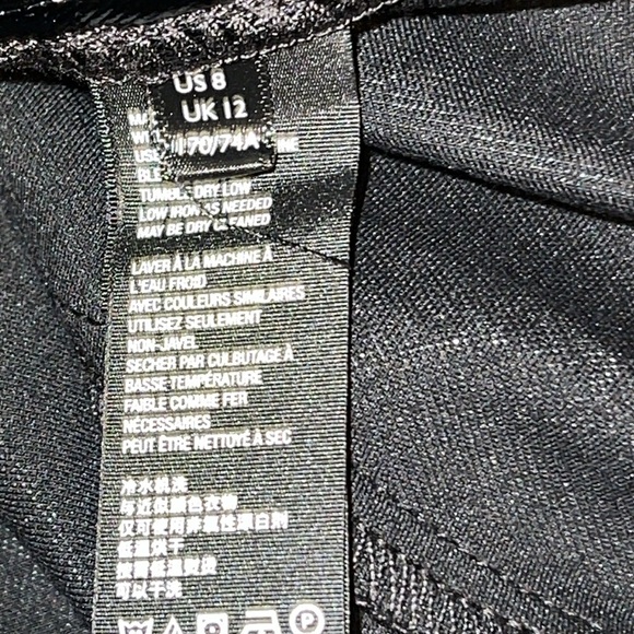 Free People Black Faux Leather Mini Skirt EUC - Picture 6 of 8